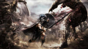 Unstoppable Courage Of An Aztec Warrior Wallpaper