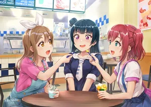 Unwind At The Cafe Anime Wallpaper