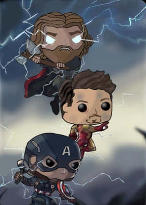 Upgrade Your Collection With Iron Man Pop Figures Wallpaper