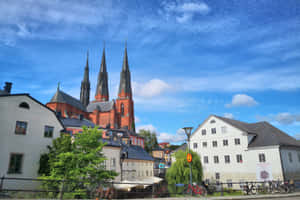 Uppsala Cathedral Skyline Wallpaper