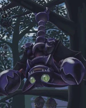 Upside Down Gligar Wallpaper