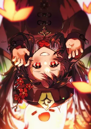 Upside Down Hu Tao Pfp Wallpaper