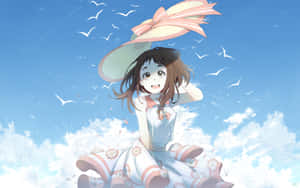 Uraraka Aesthetic Clouds Wallpaper