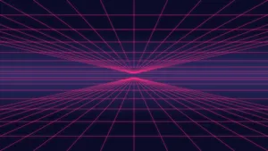 Urban Architecture Illuminated In Neon Lights Wallpaper