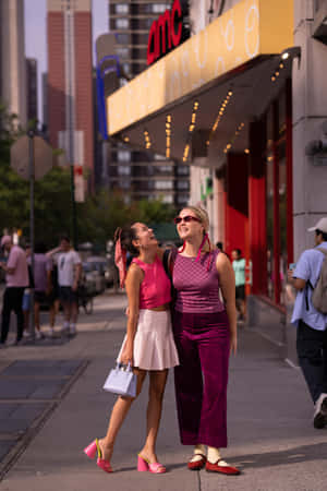 Urban Barbie Friends Walking Wallpaper