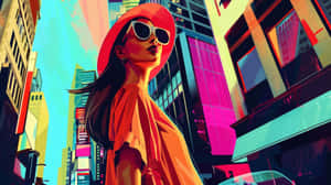 Urban Chic Illustration Wallpaper