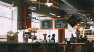 Urban Coffee Shop Interior Aesthetic.jpg Wallpaper