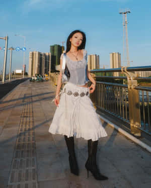 Urban Cowgirl Chic Outfit Wallpaper