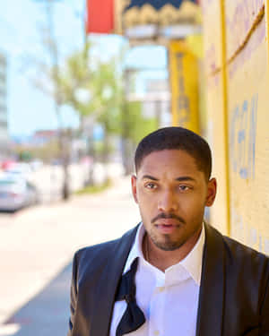Urban Elegance Man Portrait Wallpaper