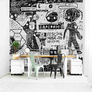 Urban Graffiti Home Office Decor Wallpaper