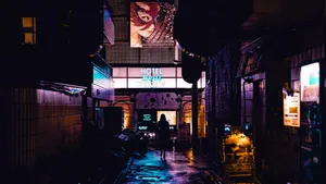 Urban_ Nightlife_ Alleyway.jpg Wallpaper