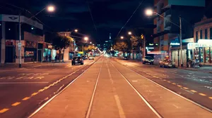 Urban_ Nightlife_on_ Tramlined_ Boulevard.jpg Wallpaper