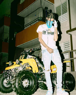 Urban Style Manwith A T V Wallpaper