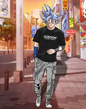 Urban_ Style_ Super_ Saiyan_ Goku Wallpaper