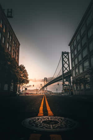 Urban Sunset Bridge View.jpg Wallpaper