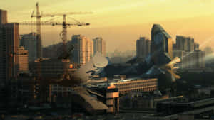 Urban_ Sunset_ Construction_ Abstract.jpg Wallpaper