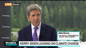 Us Climate Envoy John Kerry In Discussion Wallpaper