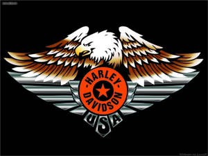 Us Eagle Harley Davidson Logo Wallpaper