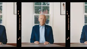 Us President Joe Biden Captured On Kodak Film Wallpaper