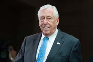 Us Representative Steny Hoyer Expressing Joyful Emotions Wallpaper