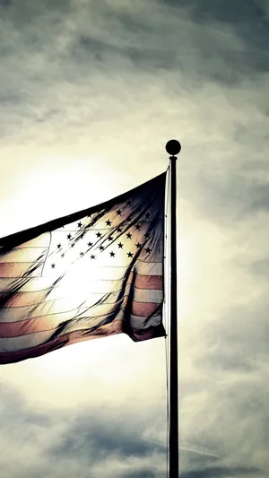 Usa Iphone Flag Pole Wallpaper