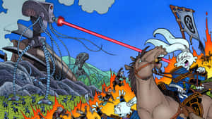 Usagi Yojimbo Battle Scene Wallpaper