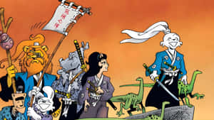 Usagi Yojimbo Characters Gathering Wallpaper
