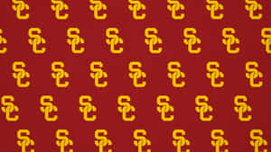 Usc Trojans Logo Pattern Wallpaper