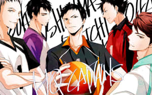 Ushijima Wakatoshi - The Volleyball Ace In Action Wallpaper