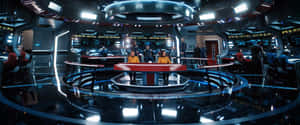 Uss Star Trek Enterprise Bridge Crew Wallpaper