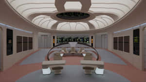 Uss Yamato Star Trek Enterprise Bridge Interior Digital Artwork Wallpaper