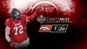 Utah Utes Garett Bolles Scores Poster Wallpaper