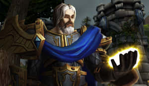 Uther The Lightbringer Wielding Magic Wallpaper