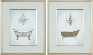 Uttermost 33677 Gilded Bath Prints Wallpaper