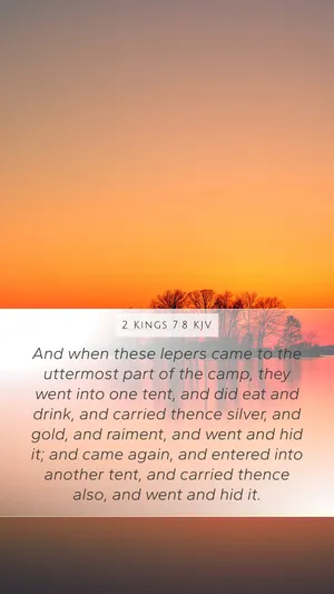 Uttermost Bible Quote 2 Kings 7:8 Kjv Wallpaper