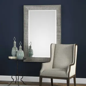 Uttermost Leiston Metallic Silver Mirror 09370 Wallpaper