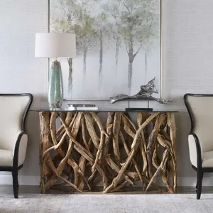 Uttermost Teak Wood Console 25593 Wallpaper