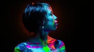 Uv Makeup On Mental Health Background Wallpaper