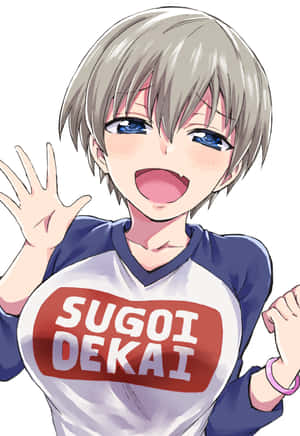 Uzaki-chan Shedding Stress And Laughing Wallpaper