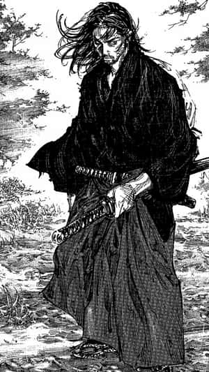 Vagabond Manga Samurai Wind Swept Wallpaper