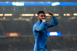 Valentin Castellanos Raining New York City Fc Match Wallpaper