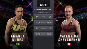 Valentina Shevchenko Amanda Nunes Ufc Art Wallpaper