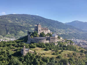 Valere Basilique Castle Sion Switzerland Wallpaper