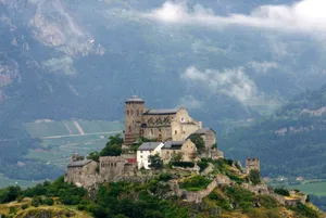 Valere Basilique Castle Sion Switzerland Wallpaper