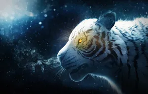 Valiant White Tiger Wallpaper