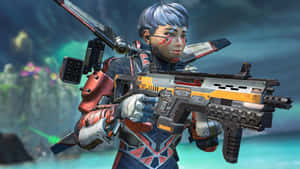 Valkyrie Apex Legends With New Smg Weapon Wallpaper