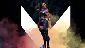 Valorant_ Agent_with_ Logo_ Background.jpg Wallpaper