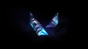 Valorant Computer V Metallic Claw Logo Wallpaper