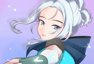 Valorant Jett Heart Sparkles Wallpaper