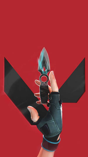 Valorant Jett Holding Kunai Iphone Wallpaper